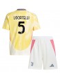 Billige Juventus Manuel Locatelli #5 Bortedraktsett Barn 2024-25 Kortermet (+ Korte bukser)